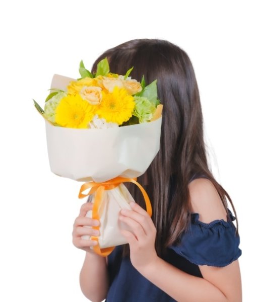 画像1: 和歌山市・有田市限定！カジュアル可愛いコンパクトタイプ花束 | 色と価格が選べます (1)