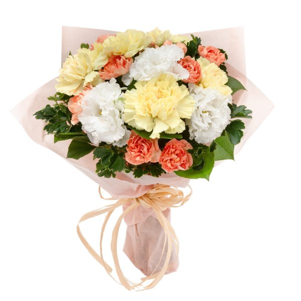 画像1:  イエローカーネーションの花束(全国) (1)