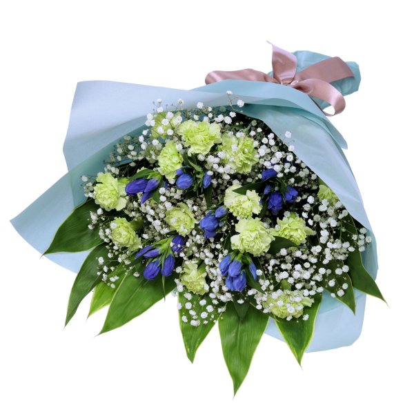 画像1: <お盆オススメ商品＞お供えの花束（墓前用・一対）(全国) (1)