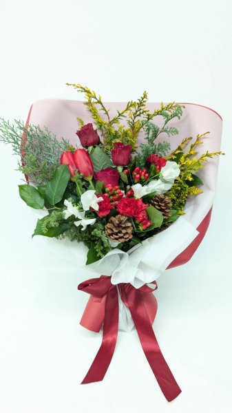 画像1: 2025年12月クリスマススタンダード花束 (1)