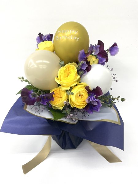 画像1: 2026年1月誕生日用バルーン入りスタンディングブーケ (1)