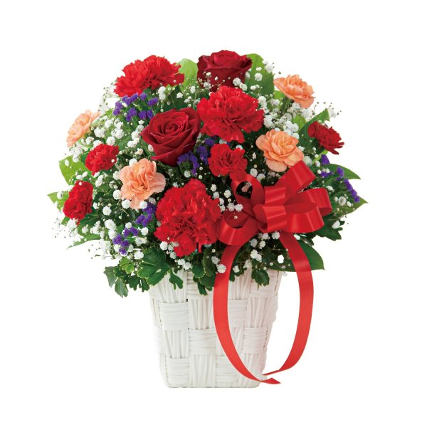 画像2: 赤バラとカーネーションの母の日アレンジメント (2)