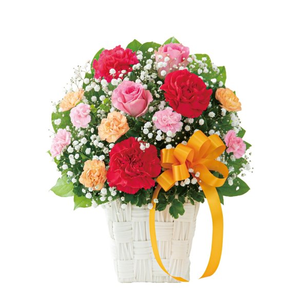 画像2: ピンクバラとカーネーションの母の日アレンジメント (2)