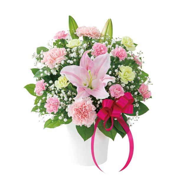 画像2: ピンクユリの母の日アレンジメント (2)