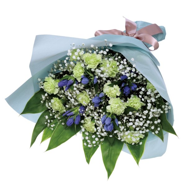 画像1: ＜2026年7月・8月・9月お供え商品＞お供えの花束（墓前用・一対）(全国) (1)